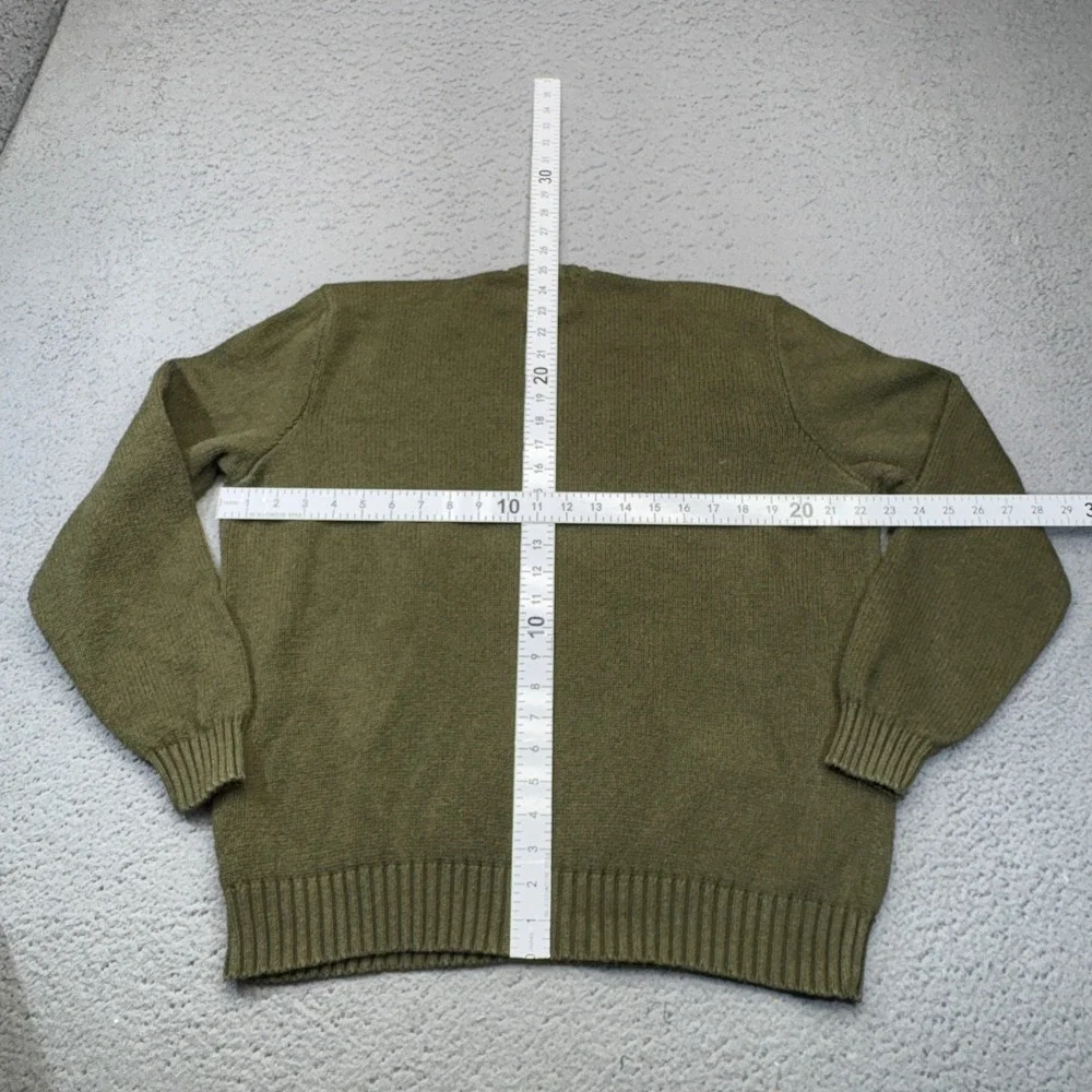 Vintage Polo Ralph Lauren Sweater Mens Large Green Knit Hunting Grunge Pony 90s